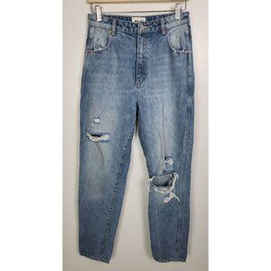 Rolla's Women's Sz. 28 Elle Super High Rise Distressed Relaxed Fit Jeans